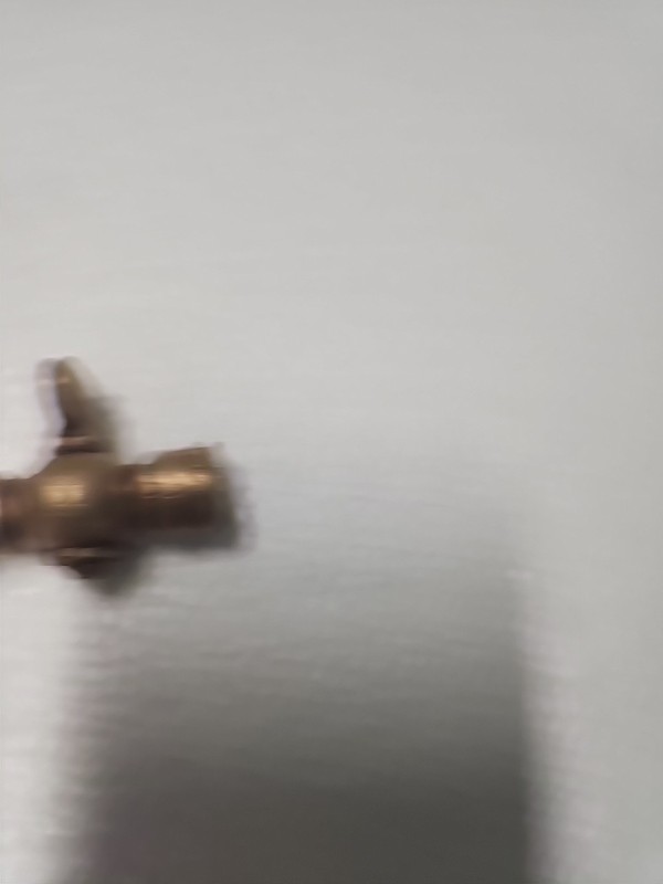 (364)  Vintage 1/4 Inch Brass Valve With Female Openings On Each End.