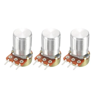 WH148 3Stk.1K Ohm variabel Widerstand Einzelnen Schalten Dreh Karbon Folie Kegel - Bild 1 von 4