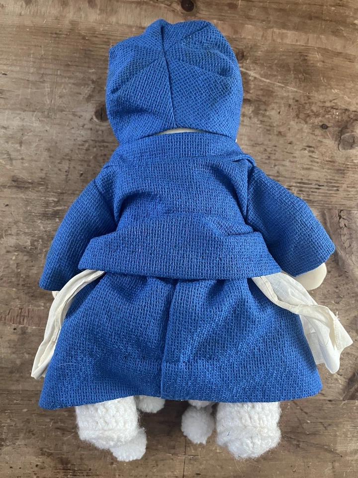 "Muñeca Amish antigua/vintage hecha a mano de 13"" ropa tradicional cara bordada" Foto 4 de 4