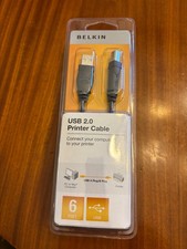 Belkin USB 2.0 Printer Cable 6' High Speed of Up to 480Mbps Cooper Conductor