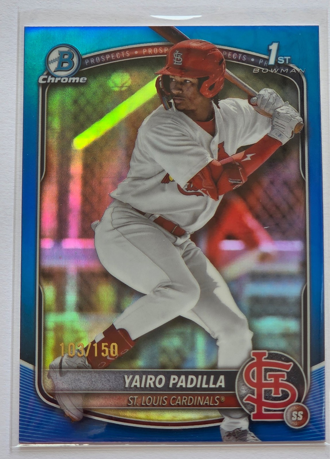 Yairo Padilla 2025 Bowman Chrome True Blue 1st Bowman #103/150 #BCP-236