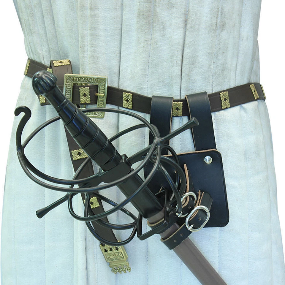 First Crusade Medieval Sword Frog Hand Crafted Genuine Bovine Leather Adjustable - Image 2 of 3