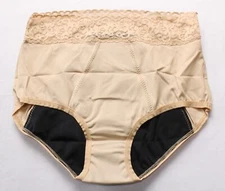 Dear Kate Women's Ada Leak Resistant Period Full Brief Panty ZG3 Beige Medium