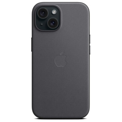 Original Apple Fine Woven Case Feingewebe Cover MT393ZM/A iPhone 15 Schwarz