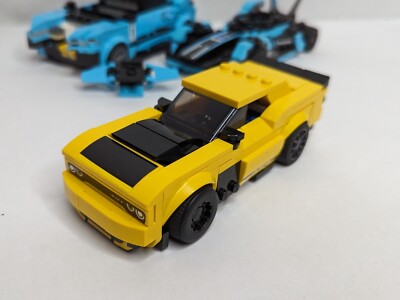 3x Lego Speed Champions Cars, 2 Jaguar 76898 & Challenger SRT