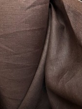 BROWN 100 Linen Fabric 56 in. Sold By The Yard