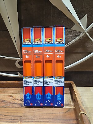 Hot Wheels Track Builder 4ft  Straight Track - Pack Of 4