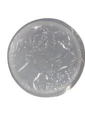 Gnome with Butterfly Stepping Stone Plaster or Concrete Mold 1150 Moldcreations