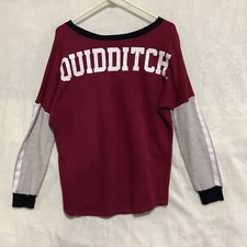 Harry Potter Sweatshirt Jumper Sweater Quidditch Spellout Sz M Wizarding Pocket