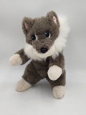 Vintage Dan Dee Gray Fox Plush 10" Stuffed Animal