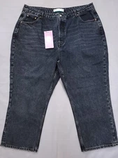 Next Jeans Size 22 R Straight Fit Ankle Grazer High Waist - Brand New