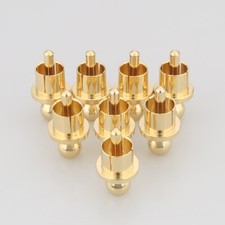 Cubierta de enchufe RCA de audio chapado en oro Hi-Fi de 8 piezas conector fono cubierta protectora