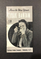 Kodak Bantam F/8 Camera Manual "How to Use Your F/8"