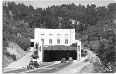RPPC Broadway Caldecott Tunnel OAKLAND, CA Berkeley Alameda 1940s Postcard