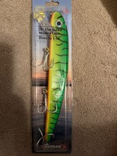 Inhaler Fishing Tackle Flat Side 10" Musky Crankbait   (Firetiger) G9-12