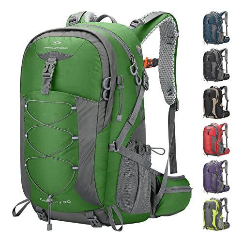 Hiking Backpack,Camping Backpack,Waterproof 40L 40l Green Daypack Backpacks-image