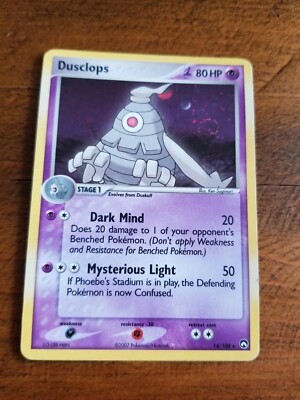 DUSCLOPS 14/108 Holo Rare EX Power Keepers Pokémon Card Played w