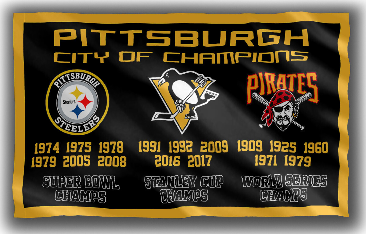 Pittsburgh Sports Team Memorable Flag 90x150cm 3x5ft City of