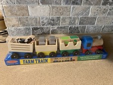 Melissa  Doug Wooden Farm Train Item  4545 - New in Sealed Package