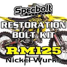 RM125 Nickel Wurks Restoration Bolt Kit For Suzuki 125 RM Rebuild Real Specbolt 