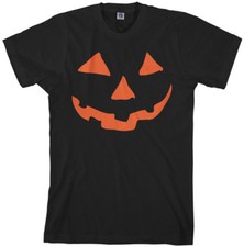 Orange Halloween Pumpkin Face Men's T-Shirt Costume