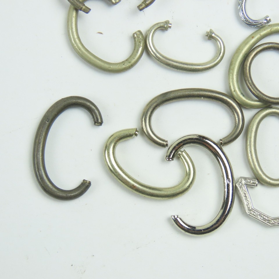 American 12, 16 & 18 Size Strong White Antique Oval & Round Pocket