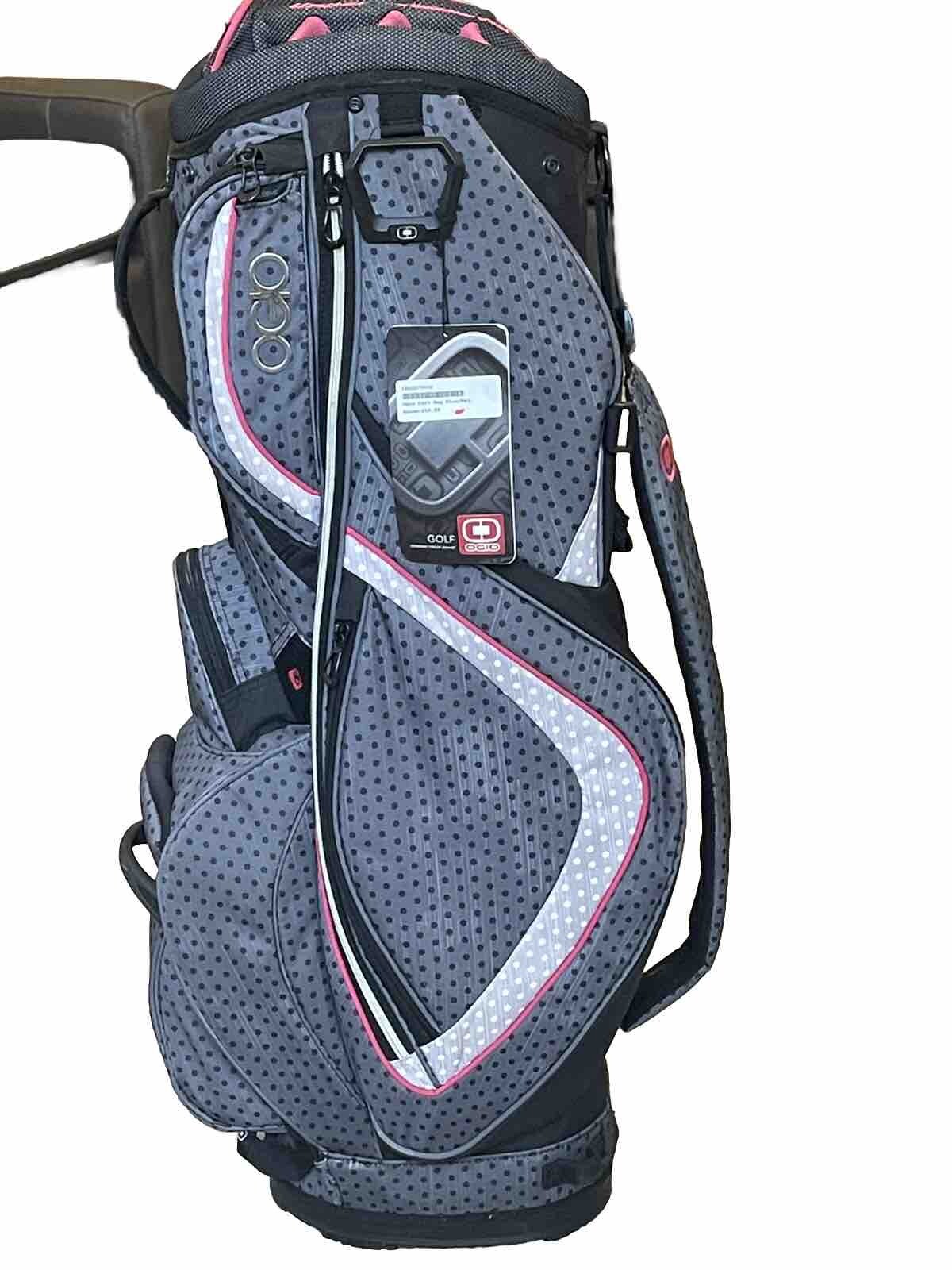 Ogio Majestic 15Way Women's Cart Golf Bag NEW WITH TAGS Gray w/ Pink