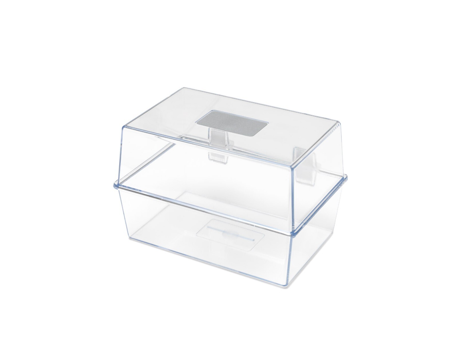 Deflecto Value Size 8 x 5 Index Card Box -Crystal