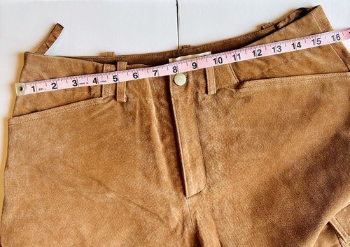 NEW Bagatelle Beige Suede 100% Leather Pants Womens sz 12, NWT, Buttery Soft! - Picture 12 of 15