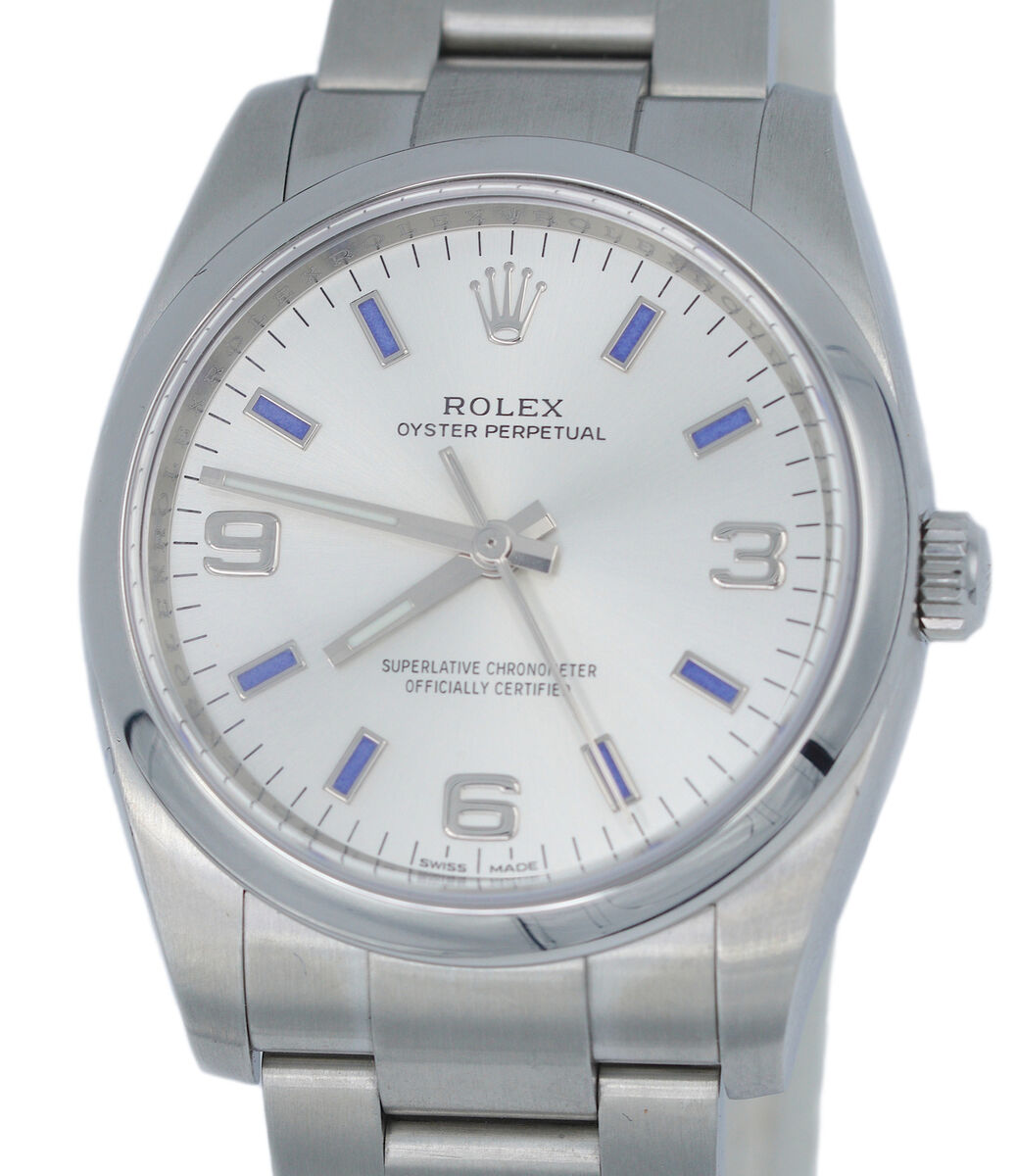 Rolex Oyster Perpetual 114200 Stainless Steel Watch w Rolex Oyster Perpetual 114200 Stainless Steel Watch w