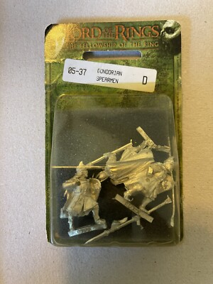 LORD RINGS GAMES WORKSHOP GONDORIAN SPEARMEN METAL CITADEL STRATEGY