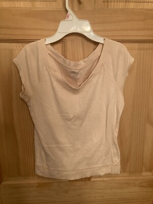 #ad Womens Express Short Sleeve Top Size Large Horizonal Stripes Pre Owned $6.99