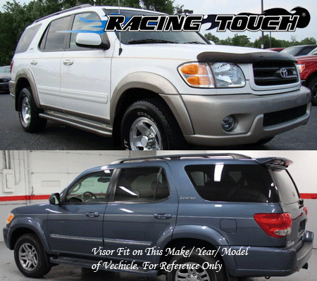 Dark Smoke Outside Mount Window Visor Rain Guard 4pcs For Toyota Sequoia 2001-07 - Bild 7 von 7