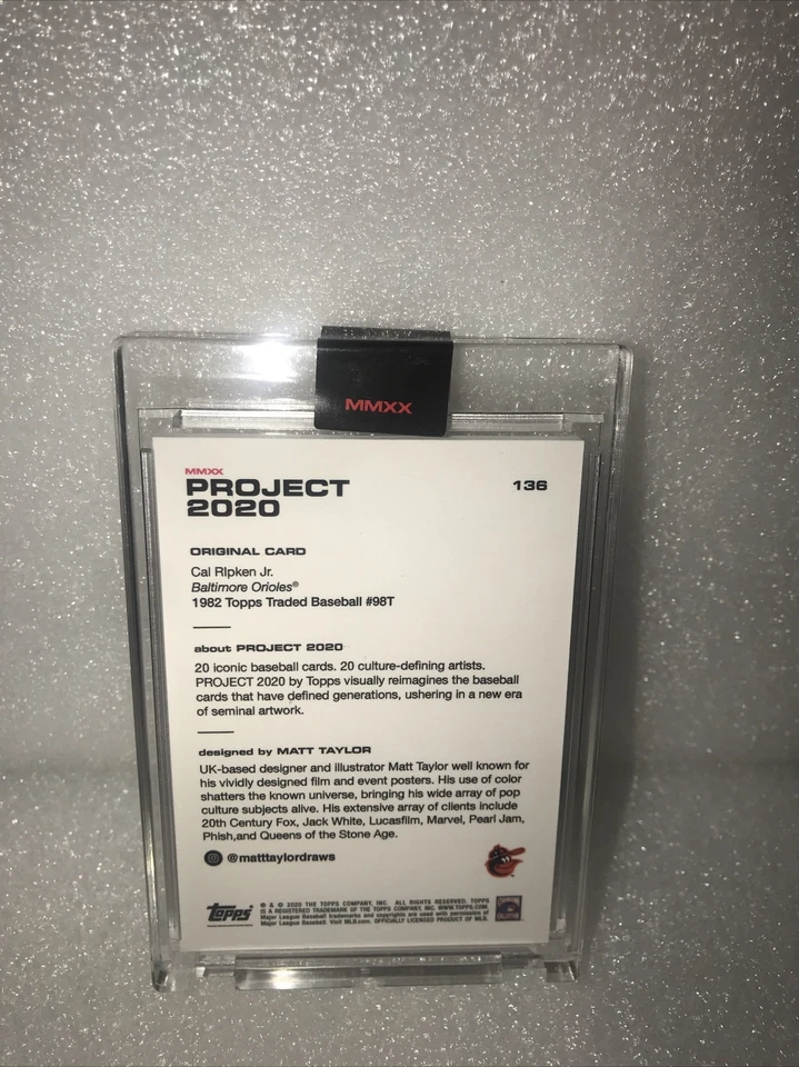 Topps PROJECT 2020 Card 136 - 1982 Cal Ripken Jr. by Matt Taylor - Image 2 of 4