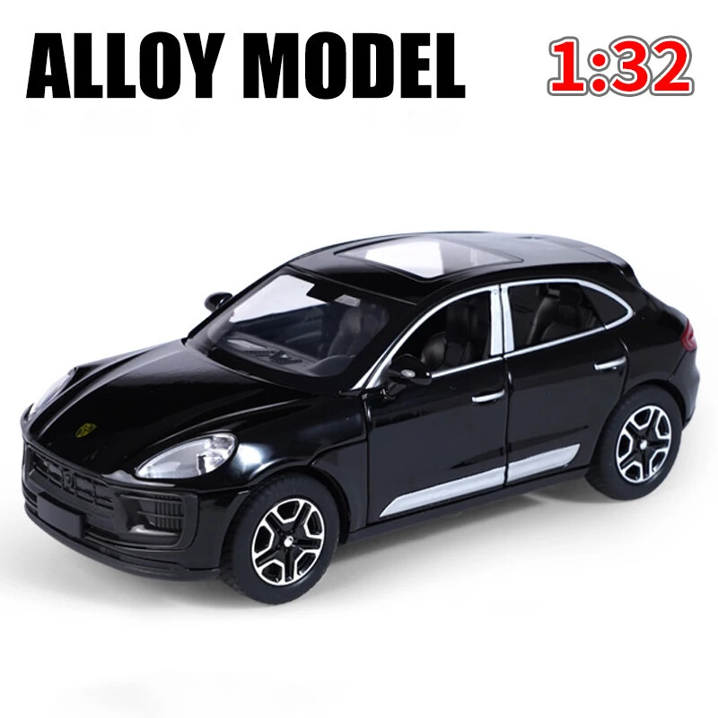 Porsche Macan Turbo ミニカー ブラック 1/32 Porsche Macan 2022 SUV Diecast Model Car With Sound