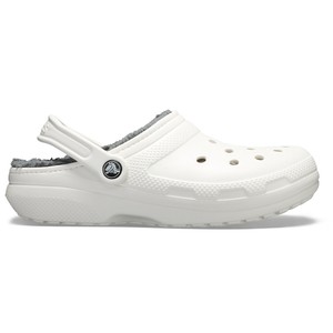 fluffy white crocs