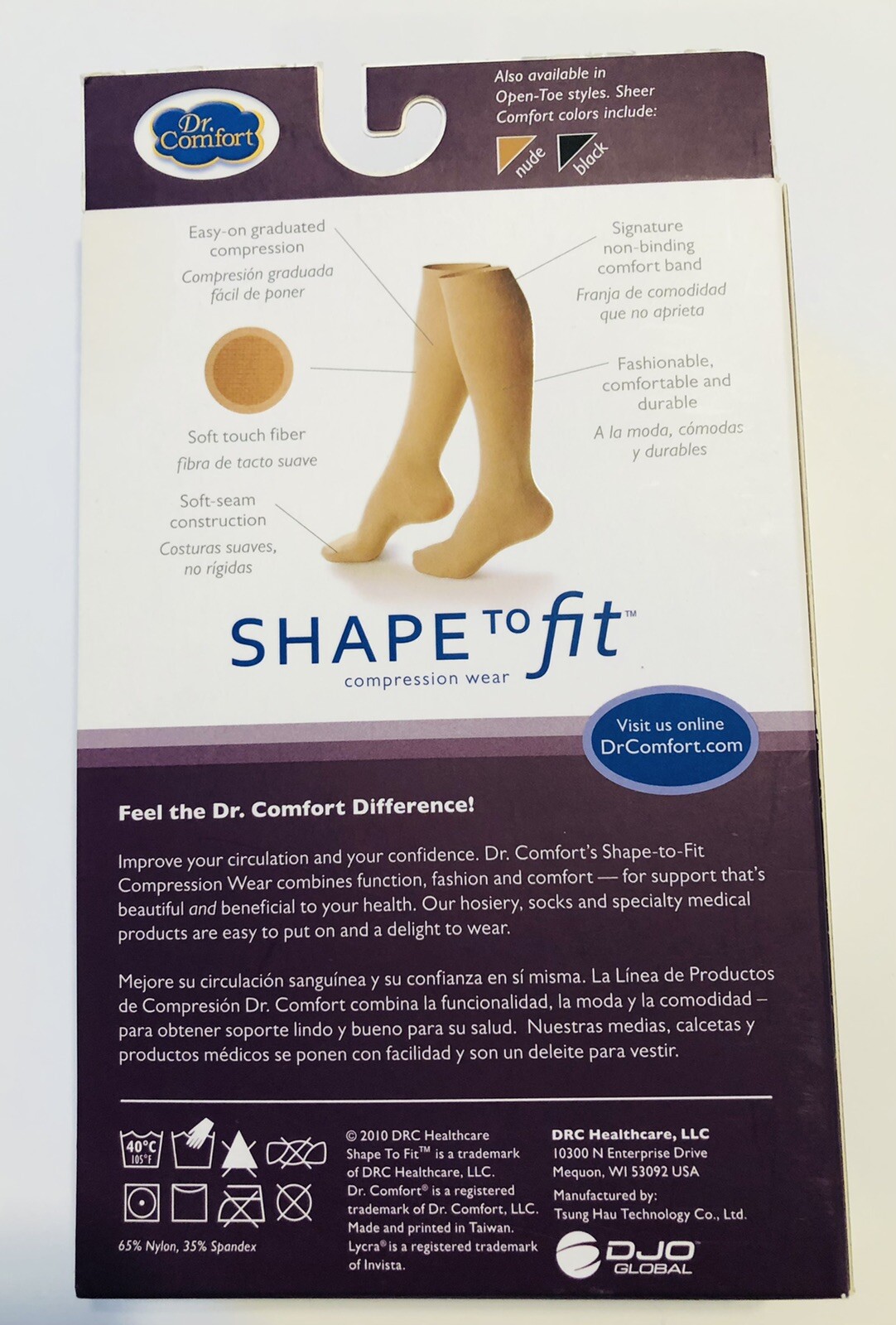 Dr Comfort Shape to Fit Women Compression Wear Socks Hosiery 3040 mmHg