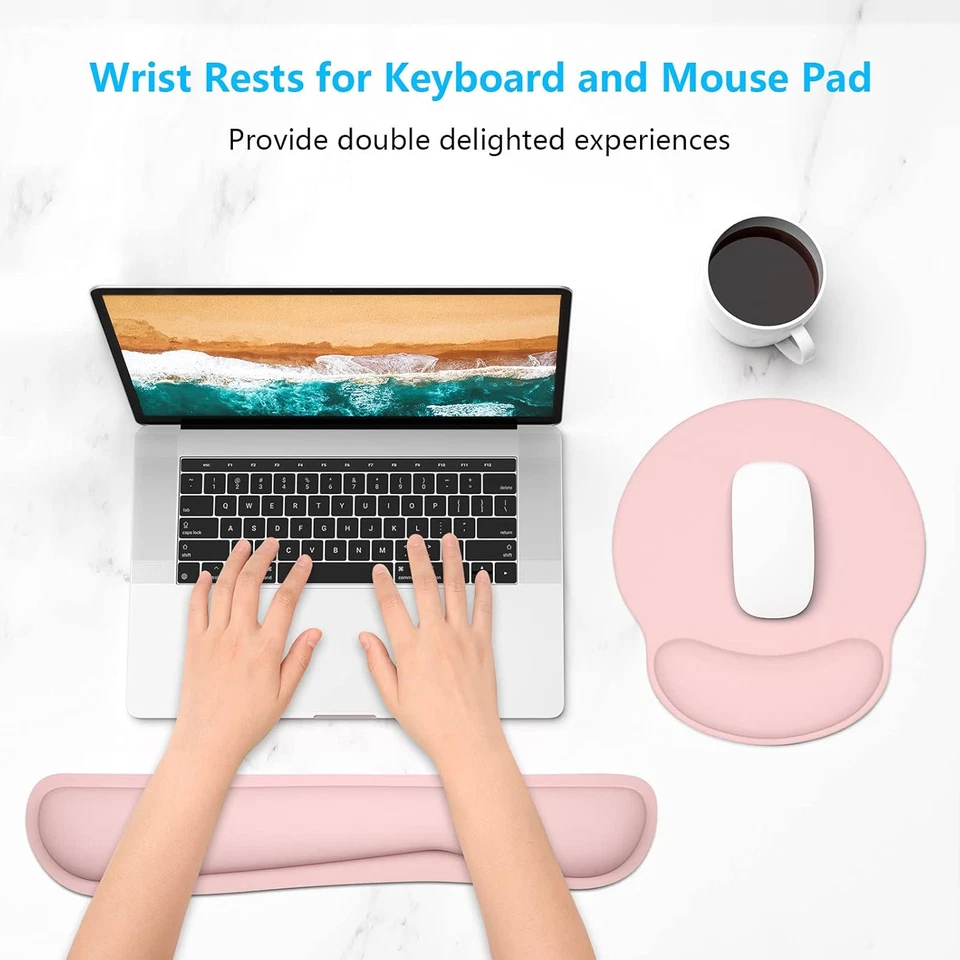 Keyboard Wrist Rest and Mouse Pad with Wrist Support, Memory Foam Wrist Rests fo - Image 3 of 4