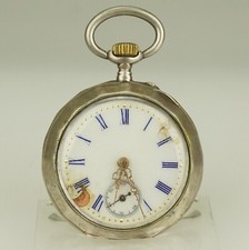 Rare Antique Silver Pocket Watch Men's no fusee duplex chronometer repeater RAR
