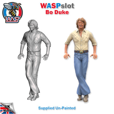 Dukes Of Hazzard Bo Duke Unbemalte Figur 1:18 Maßstab Wasp Bo