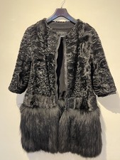 Giambattista Valli Shearling Black Fur Coat It42