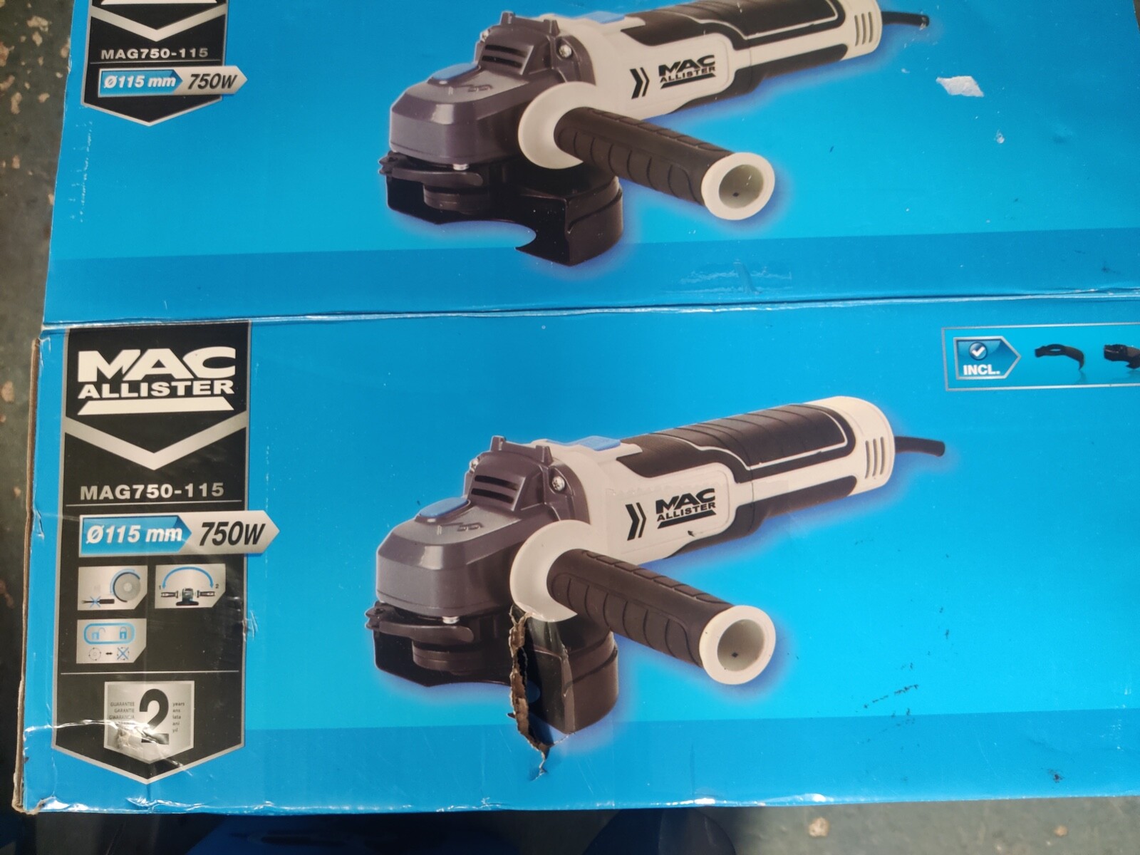 Mac Allister MSAG750 750W 115mm Angle Grinder job lot of three eBay