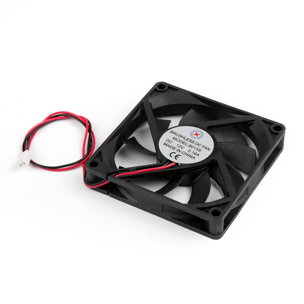 JZK Pack Of 2 80 X 80 X 25 Mm 2pin DC 12 V Small Fan With Cables 8025 - View #11