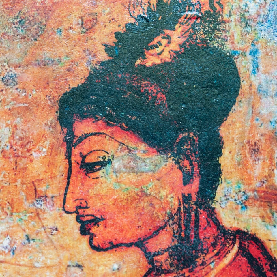 Asian Art Printed Ceramic Clay Picture Tile , Sigiriya Realistic Home Decor - Image 4 of 4