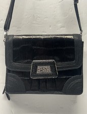 Vintage Brighton Black Leather Shoulder Bag/Purse with Dust Bag