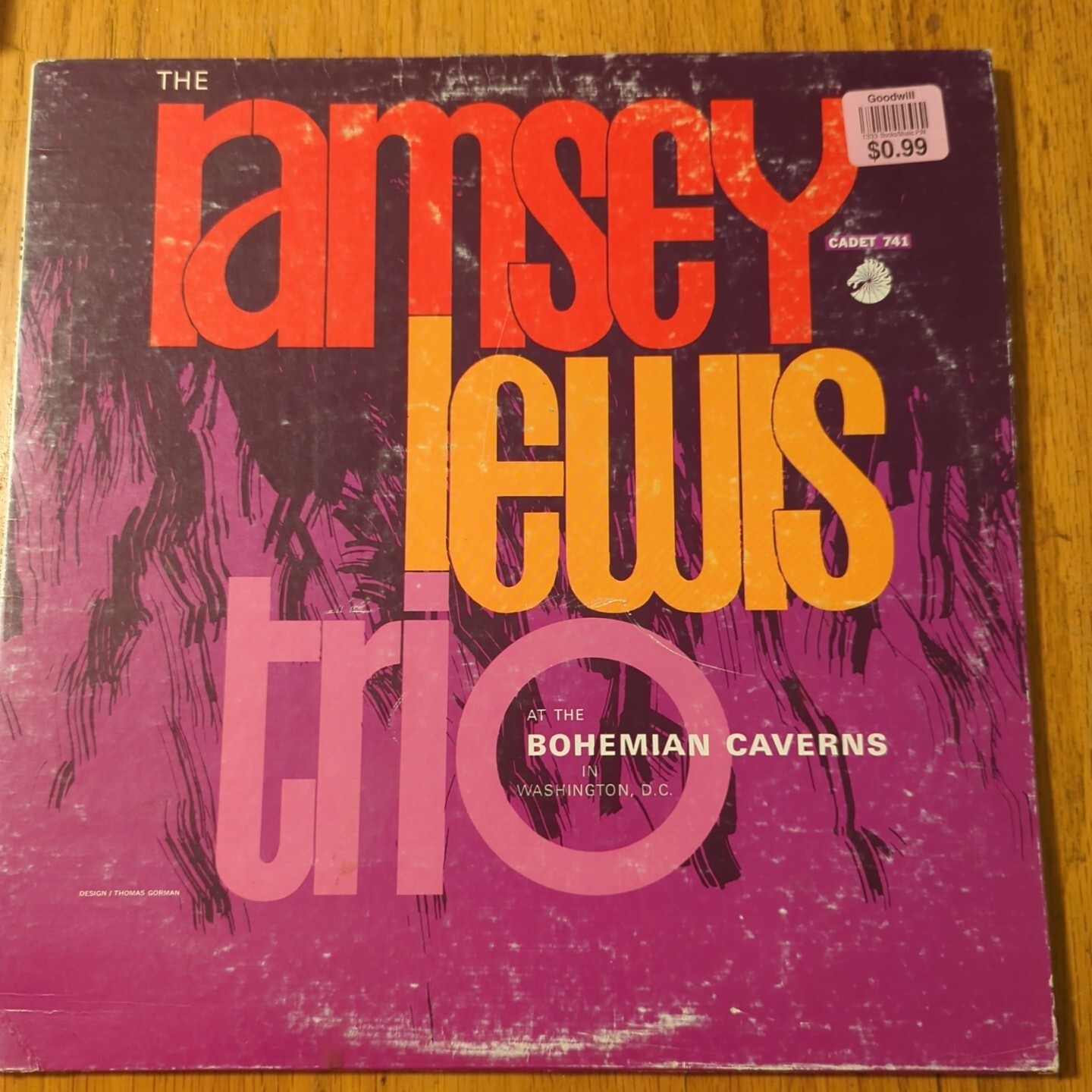 RAMSEY LEWIS TRIO AT THE BOHEMIAN CAVERNS LP cadet LP-741 1966