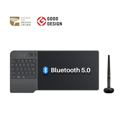Huion Keydial KD200 Bluetooth 5.0 Graphics Drawing Tablet Certified Refurbished