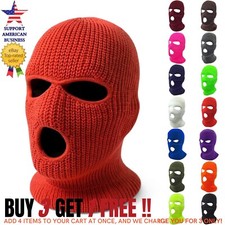3 Hole Ski Mask Winter Beanie Hat Full Face Balaclava Knitted Warm Tactical Hat