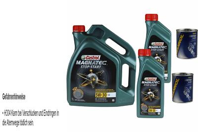 7L Motoröl Castrol Magnatec Stop-Start 5W-30 C2 2xMotor Flush