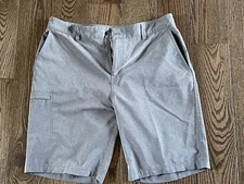 Men's Panama Jack Light Gray Hybrid Quick Drying Casual Cargo Shorts Waist 36